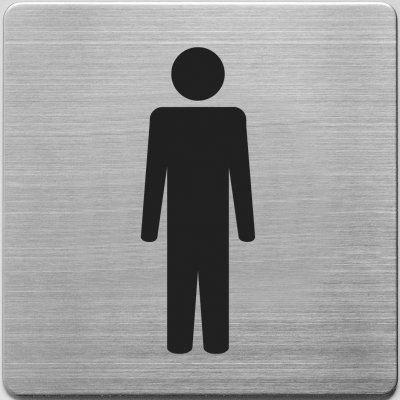 Aluminijumski piktogram samolepljivi - muški toalet